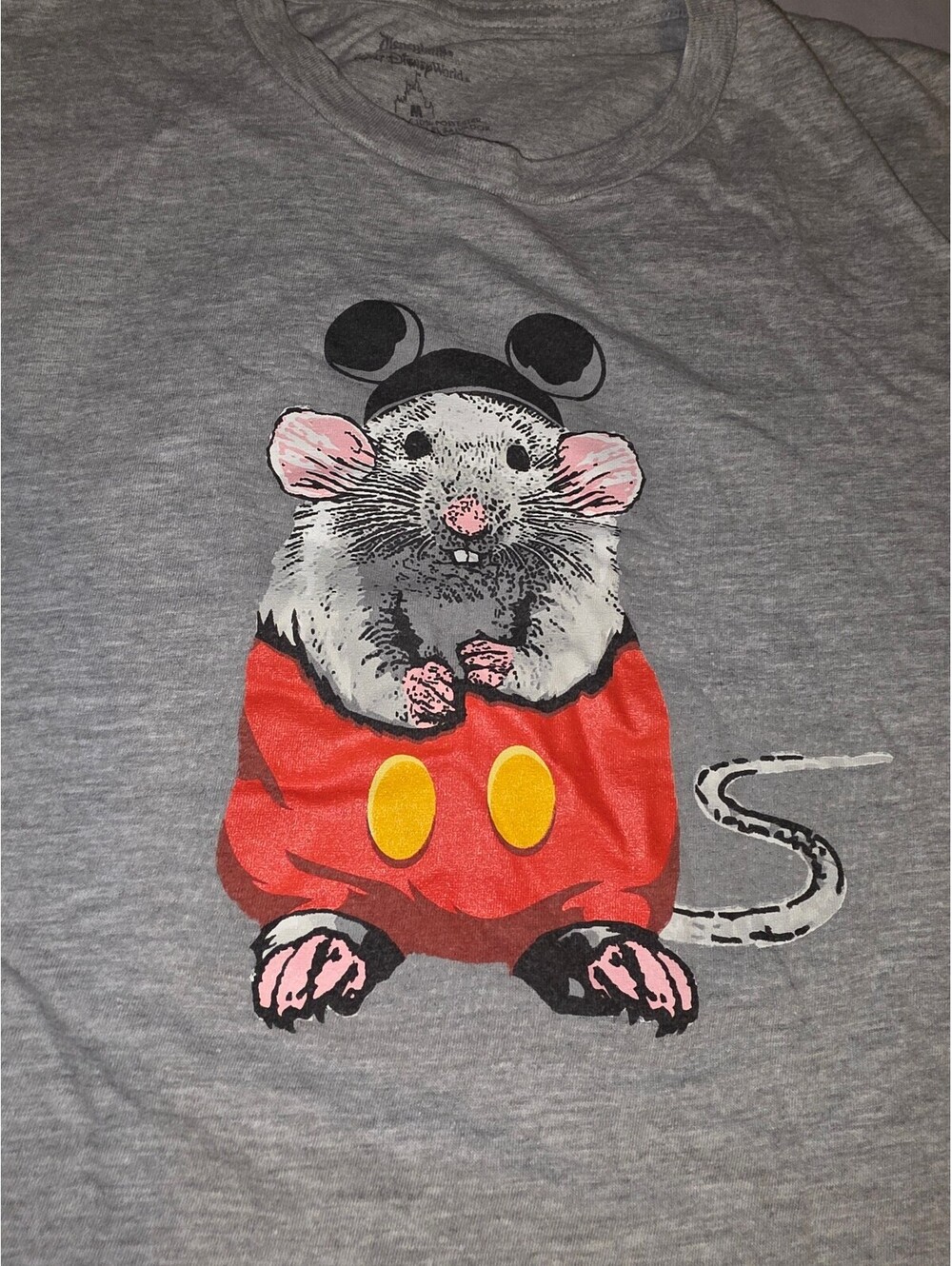 WALT DISNEY WORLD DISNEYLAND RESORT MOUSE T-SHIRT MICKEY GRAY - Medium